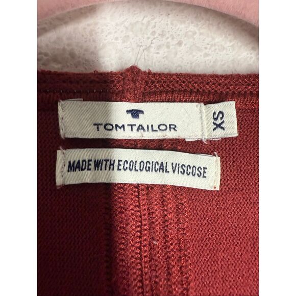 TOM TAILOR Women V-Neck Pullover - Jumper Sweater Size XS Ecological Viscose - Picture 3 of 8